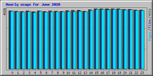Hourly usage for June 2020